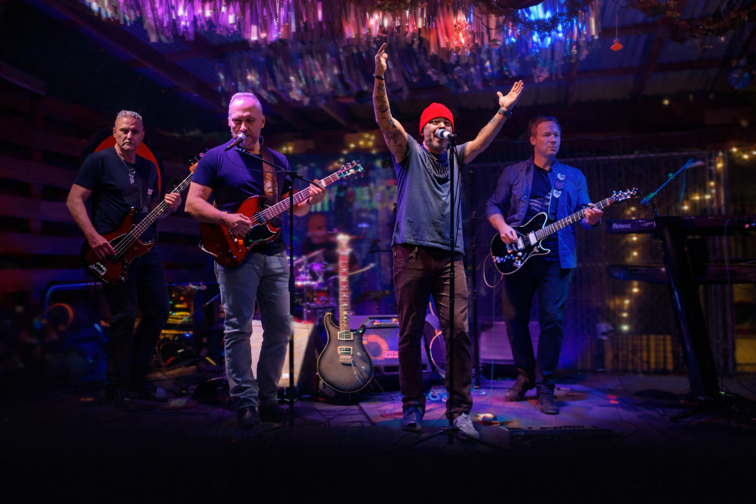 The Space Heaters performing live on stage